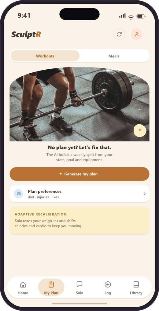 An AI generated workout plan